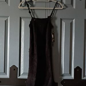 wild fable Black Knit Midi Swim Coverup Dress